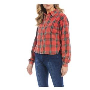 Chelsea & Violet Red Plaid Flannel - XS